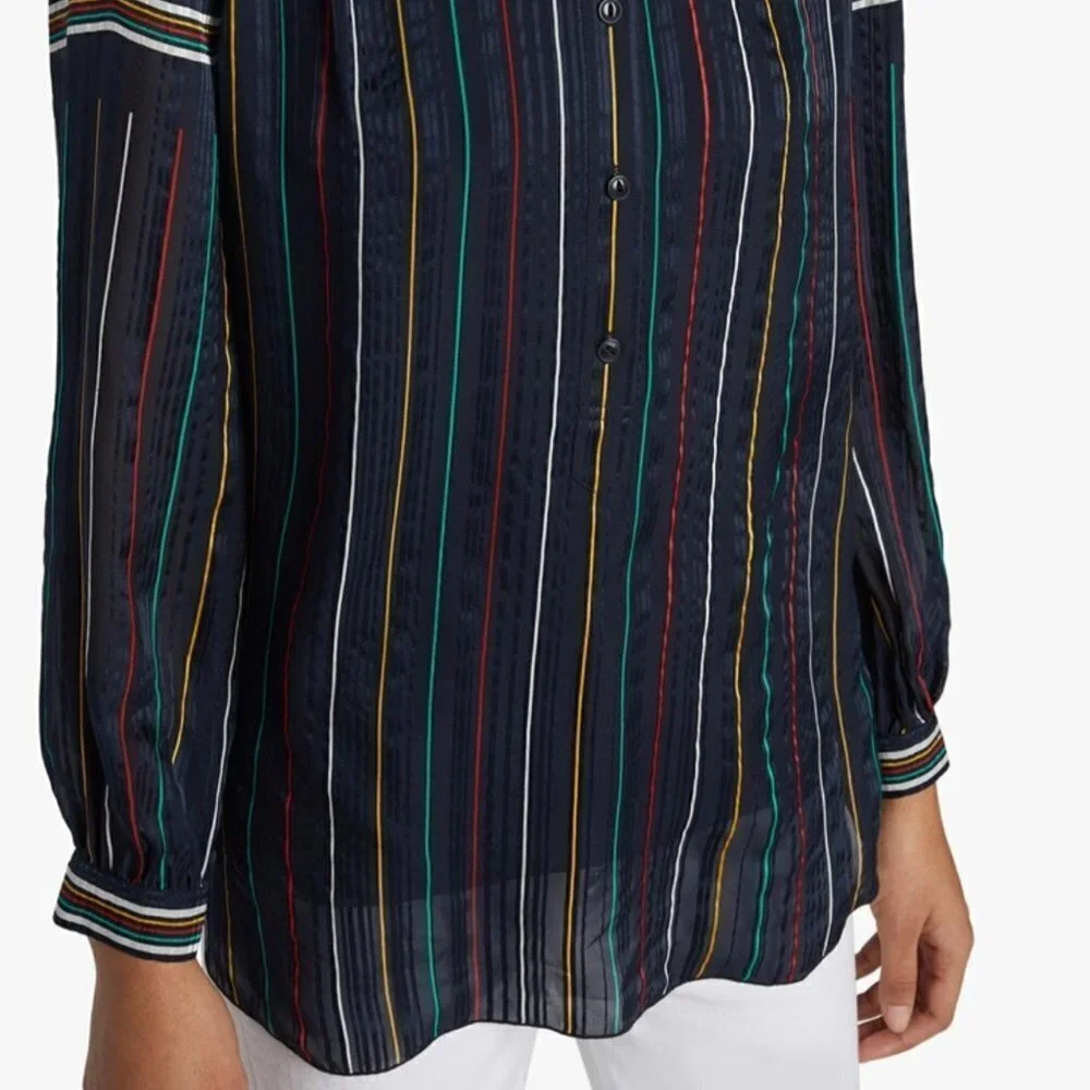 Rag & Bone‎ multi color Long Sleeve Silk To…